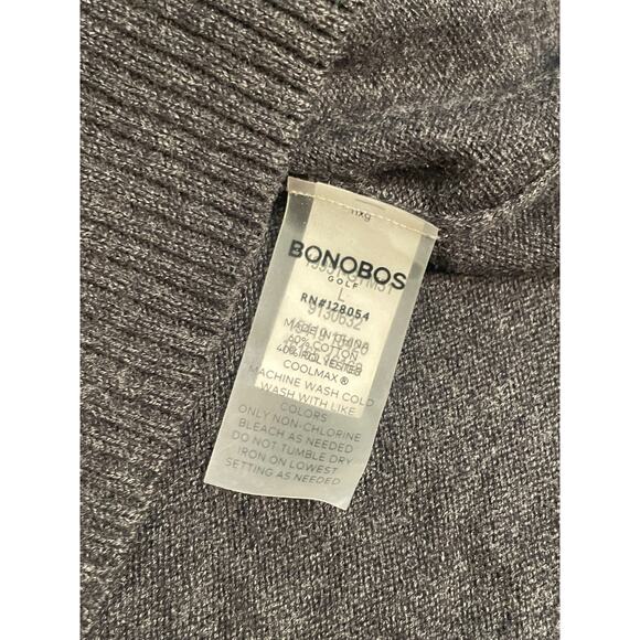 Bonobos Golf 1/4 Zip Sweater Gray Pullover Men’s L Long Sleeve - Picture 8 of 9